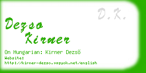 dezso kirner business card